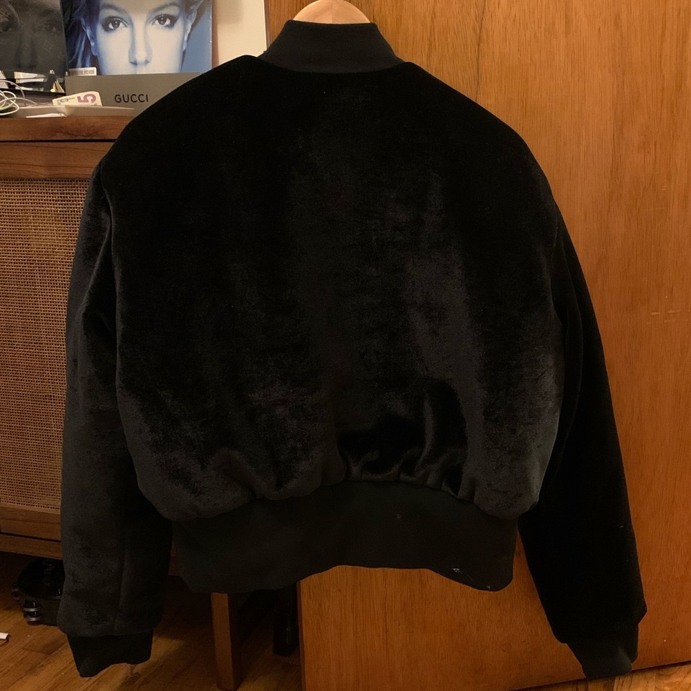 Laquan Smith Velvet Bomber Jacket M UNISEX - Picture 4 of 5